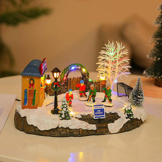 Casa de Nieve Navideña con Música, Luces LED y Efecto Nieve - Image 12