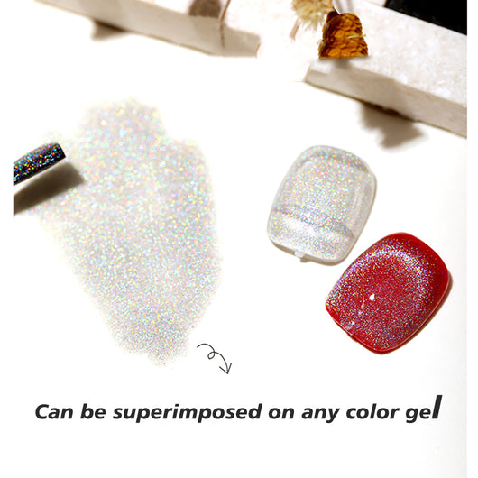 Esmalte de Uñas Efecto Láser Ojo de Gato Arcoíris - Image 5