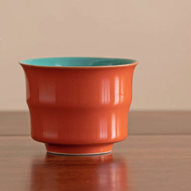 Taza de Té Cerámica Rojo Prohibido Alta Temperatura con Esmalte Artesanal - Image 5