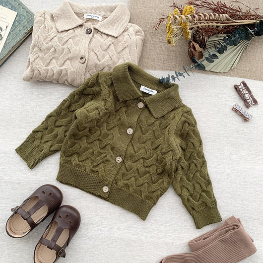 Conjunto de Cardigan y Jumper Unisex Estilo Europeo para Bebé - Image 11