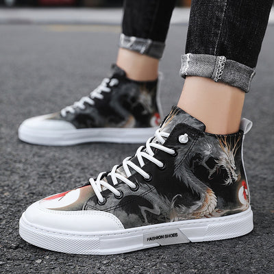 Zapatillas Altas de Lona con Diseño Graffiti - Estilo Urbano Juvenil - Image 14