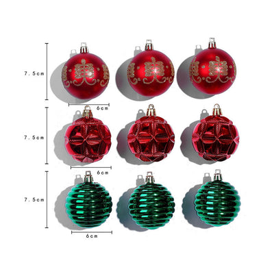 Bolas de Navidad Decorativas - Adornos para Árbol en Rojo, Oro, Plata y Azul - Image 21