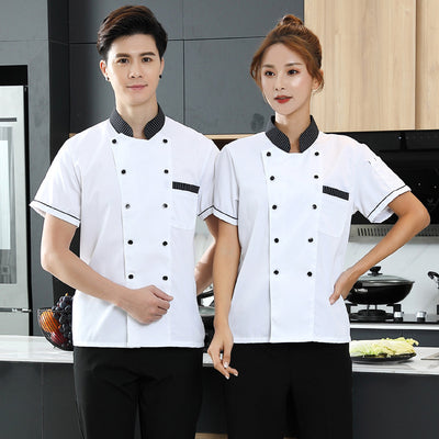 Uniforme de Chef Chino Manga Corta para Hombre Verano - Image 13