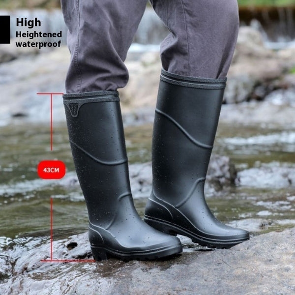 Botas de Lluvia Altas para Construcción - Zapatos Protectores Impermeables Antideslizantes
