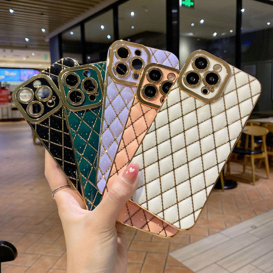 Funda Protectora de Celular con Diamante 6D Electrochapado