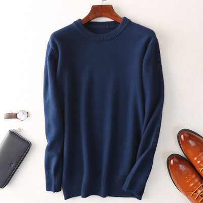 Suéter de Cachemir para Hombre Cuello Redondo Acolchado - Image 8