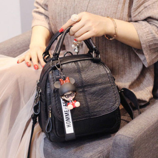 Mochila de Cuero Suave Multifuncional - Diseño Minimalista y Versátil - Image 4