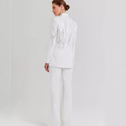 Pantalones Sueltos con Lentejuelas de Dos Piezas para Mujer - Image 2