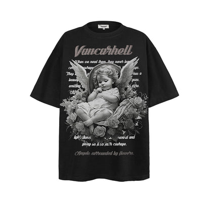 Playera Estampada de Manga Corta Little Angel para Hombre - Image 7
