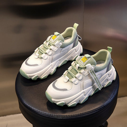 Zapatos Deportivos Casual Papá de Cuero Genuino con Suela Elevada - Image 17