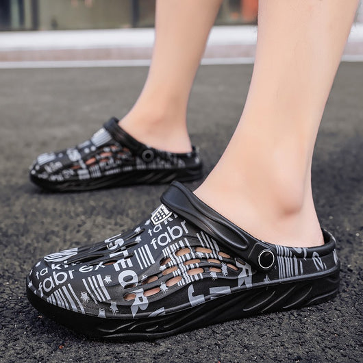 Sandalias de Verano con Estampado de Letras para Hombre - Image 3