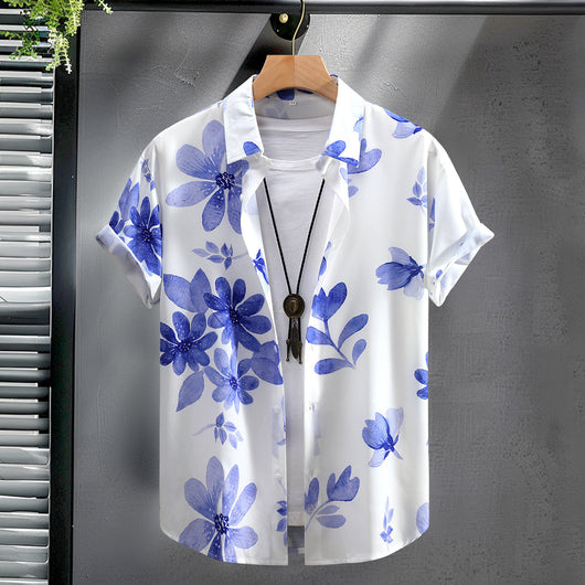 Camisa Manga Corta con Estampado Digital para Hombre - Image 14