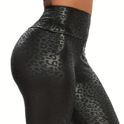 Leggins Deportivos Estampado Leopardo - Yoga y Fitness - Image 3