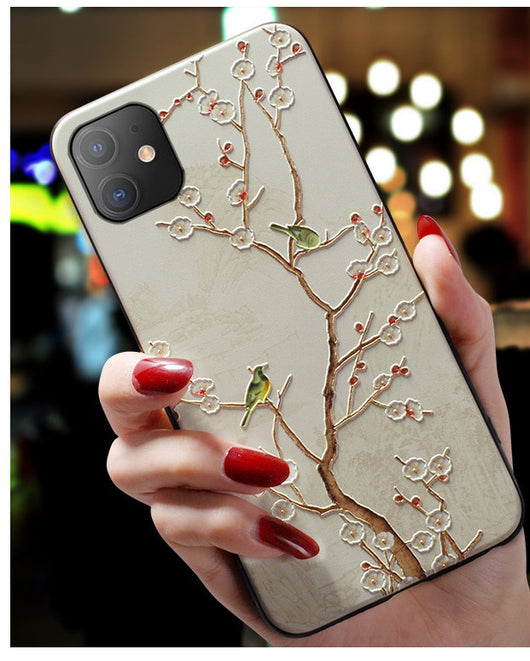 Funda Móvil Estilo Chino con Relieve Mate y Tacto Suave - Image 14