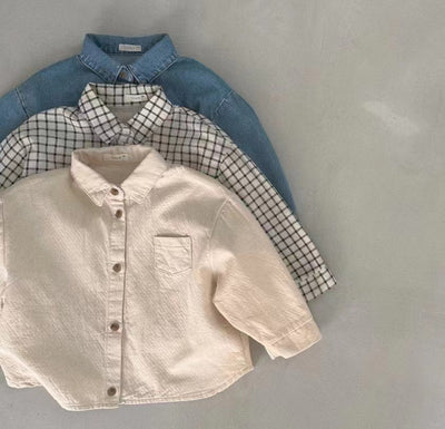 Cardigan Camisa Infantil Tipo Workwear con Bolsillo y Solapa - Image 7