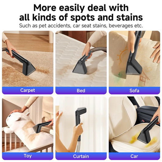 Limpiador Multifunción para Sofás, Alfombras y Cortinas con Aspiración Integrada - Image 7