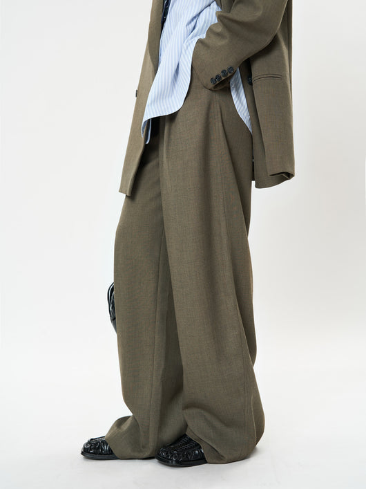 Pantalones Casuales Rectos con Corte Vertical y Acabado Liso - Image 10
