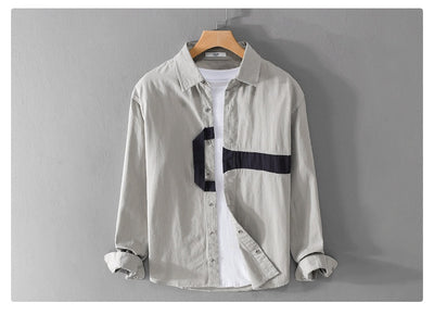 Camisa Estampada de Manga Larga Hombre Corte Relajado - Image 25