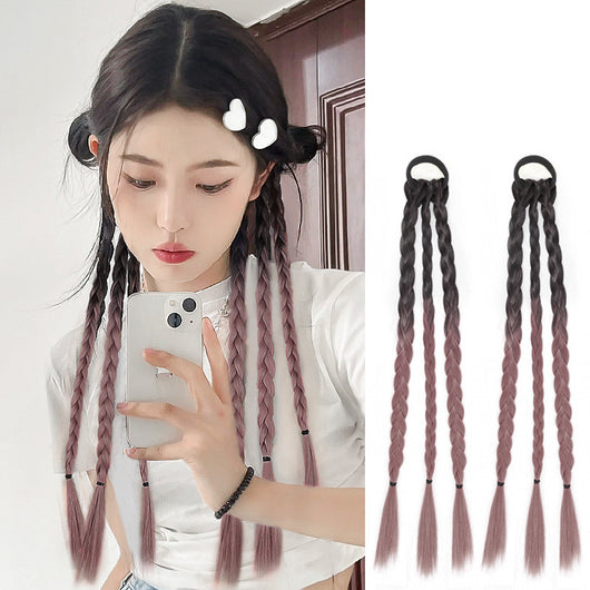 Peluca de Trenzas Box Braids con Coleta y Anillo de Cabello - Image 19
