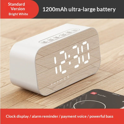 Altavoz Bluetooth Portátil 2 en 1 con Reloj Despertador y Subwoofer - Image 8
