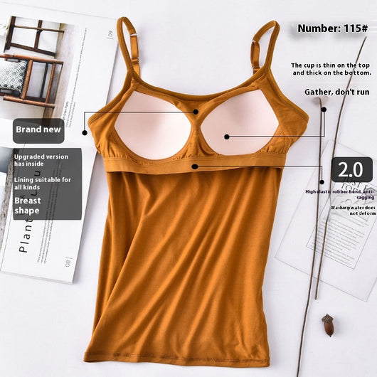 Chaleco Modal Ajustable para Mujer - Top Tubo Interior sin Sostén - Image 17