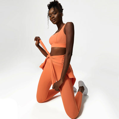 Conjunto de Yoga Tres Piezas Color Nude - Image 7