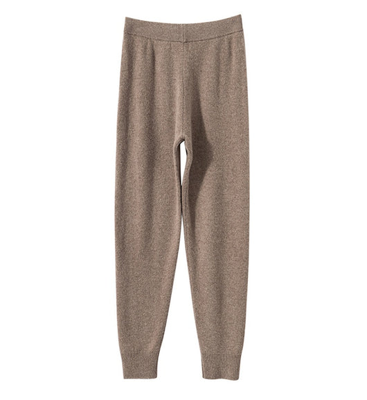 Pantalones de Punto Otoño-Invierno para Mujer, Cintura Alta Drapeado Elegante Efecto Adelgazante - Image 26