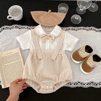 Blusa Cuello Babydoll con Efecto Dos Piezas a Cuadros - Image 17