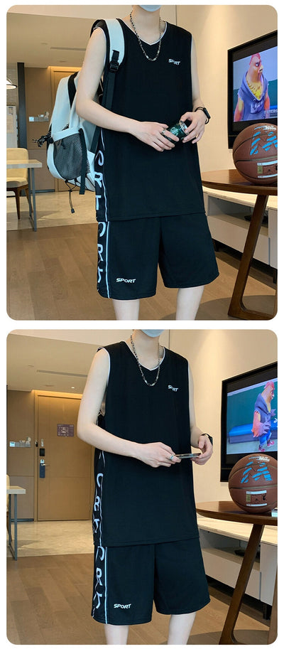 Conjunto Deportivo Casual - Camiseta sin Mangas y Pantalón Corto para Baloncesto - Image 12