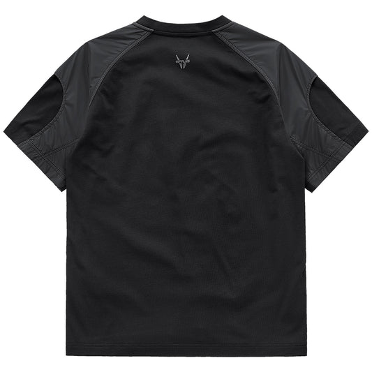 Playera Hombre Verano Diseño Patchwork Tejido Aguja Manga Corta - Image 2