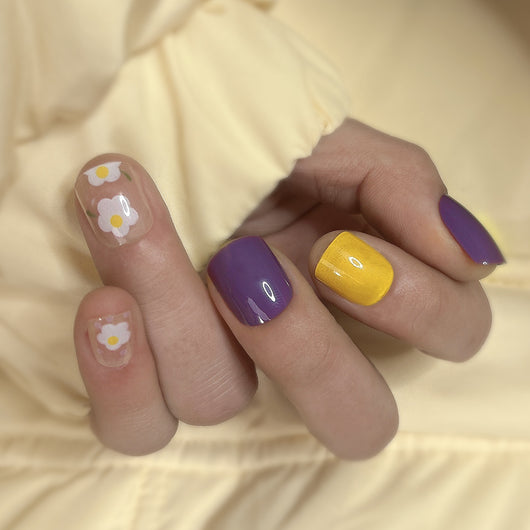 Uñas Postizas Almendradas Mate Brillante - Diseño Simple - Image 18