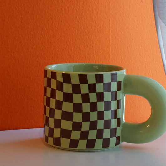 Taza de Cerámica Retro Cuadros Leche Fufu - Regalo Perfecto - Image 4