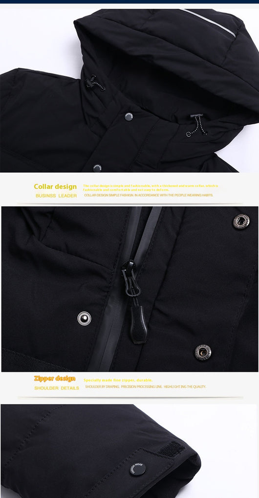 Abrigo Largo Acolchado de Plumas para Hombre - Protección Extrema en Invierno - Image 7