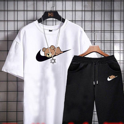 Conjunto Casual Coreano para Hombre: Playera y Shorts de Moda - Image 36