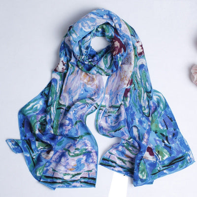 Pañoleta Larga de Satén Crepe para Mujer 160x45 cm - Image 8