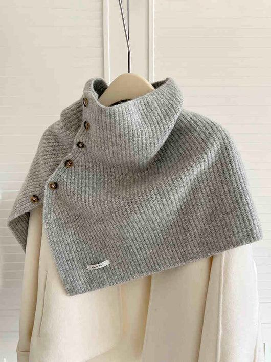 Capa Tejida de Lana con Cuello Alto Abrigador - Image 11