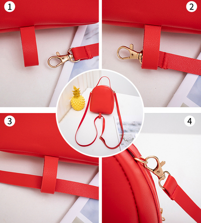 Mochila Backpack Femenina con Pañuelo de Seda Doble Compartimento - Image 27