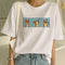 Camiseta Cuello Redondo Estampado Shiba Inu para Mujer