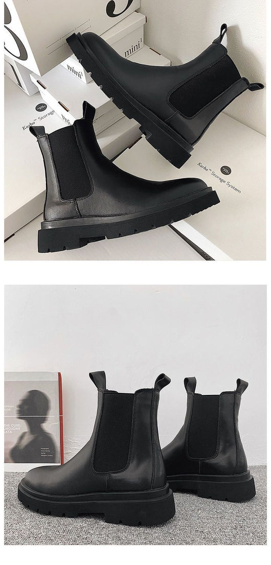 Botas Martin Chelsea Altas para Hombre Estilo Británico Clásico - Image 10