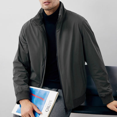 Chaqueta de Algodón para Hombre con Cuello Alto, Cálida y Resistente al Viento
