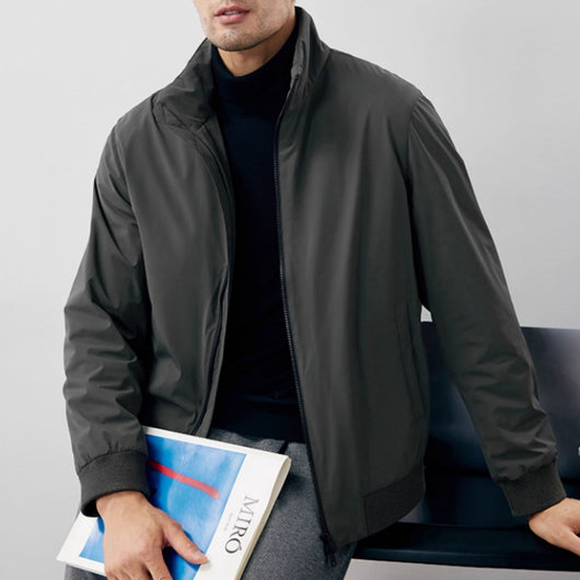 Chaqueta de Algodón para Hombre con Cuello Alto, Cálida y Resistente al Viento