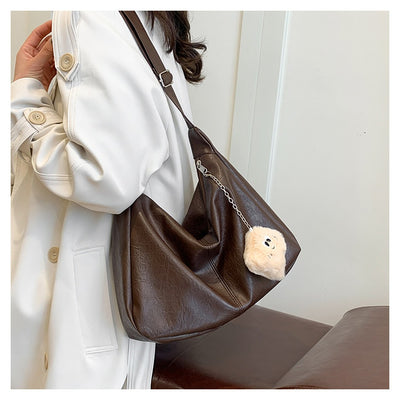 Bolsa Retro para Mujer de Gran Capacidad en Colores Sólidos - Image 18