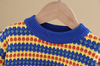 Suéter Infantil Cuello Redondo Rayas Arcoíris - Image 11
