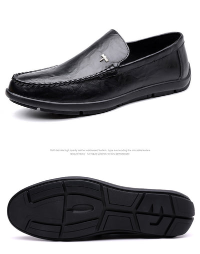 Zapatos Casuales de Cuero Transpirable para Hombre con Suela Suave - Image 14
