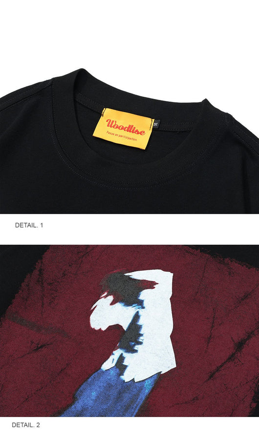 Playera Retro Americana con Estampado de Pintura al Óleo - Image 7