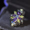 Anillo de Amatista con Incrustación Elegante para Mujer