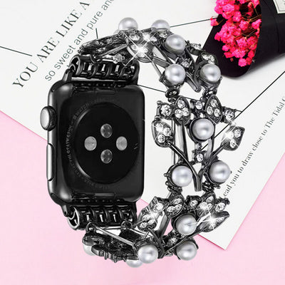 Pulsera Inteligente Pearl Diamond con Correa de Hoja - Image 5