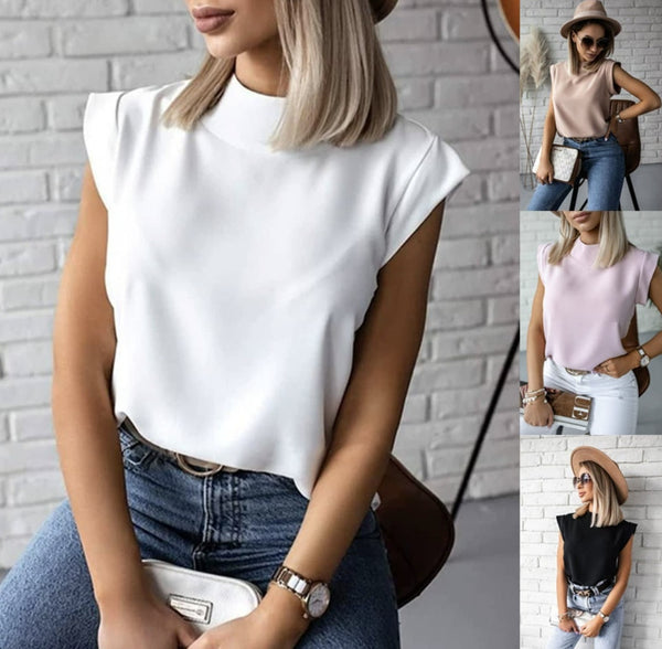 Blusa Estampada Cuello Mao Fresca para Mujer - Perfecta para Verano