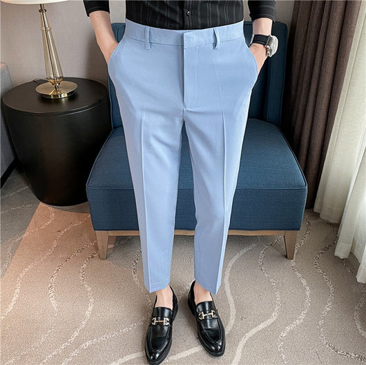 Pantalones de Traje Casual Primavera-Verano con Drapeado y Stretch Cómodo - Image 5