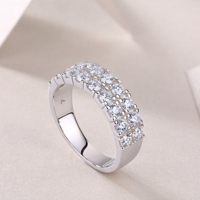 Anillo de Plata Esterlina S925 con Moissanita - Lujo Accesible para Influencers - Image 2